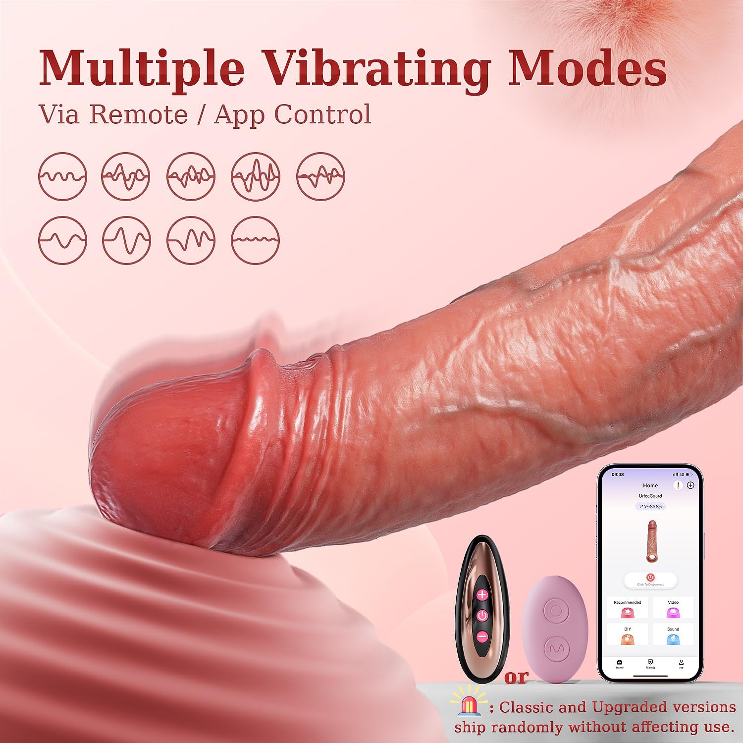 5IN1 Realistic Penis Sleeve Cock Sleeve Vibrator for Men Couples