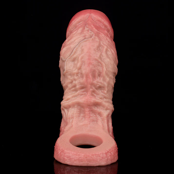 6.5 Inch Lifelike Silicone Penis Girth Enhancing Sleeve