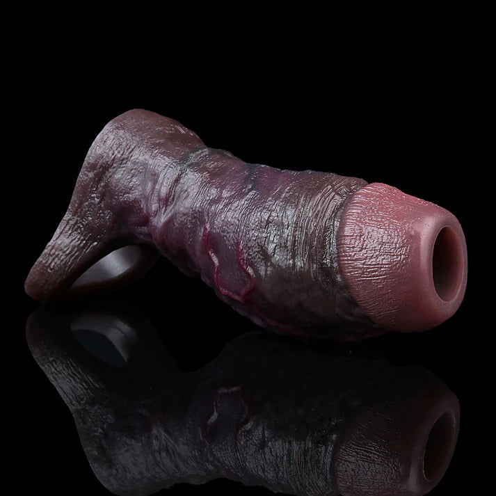 6.5 Inch Lifelike Silicone Penis Girth Enhancing Sleeve