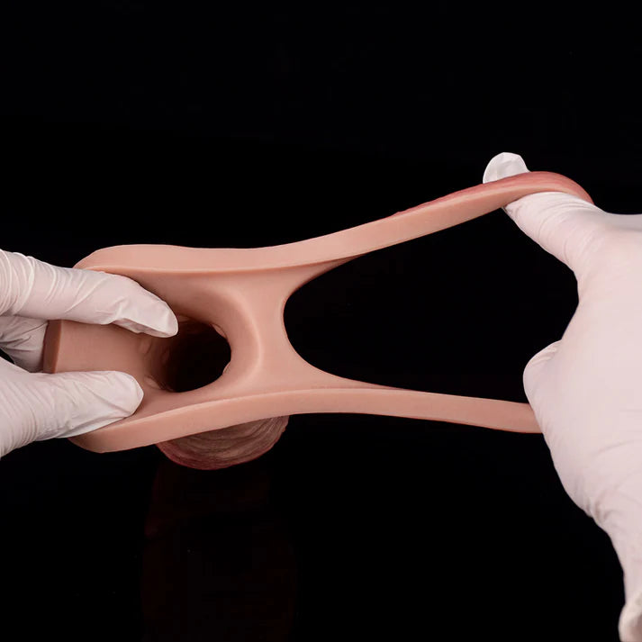 6.5 Inch Lifelike Silicone Penis Girth Enhancing Sleeve