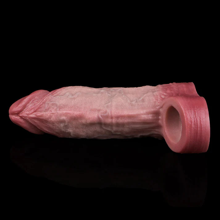 6.5 Inch Real-Feel Thick Silicone Penis Extender  with Natural Texture and Soft