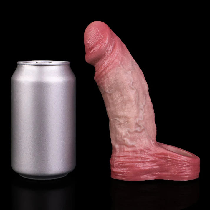 6.5 Inch Real-Feel Thick Silicone Penis Extender  with Natural Texture and Soft