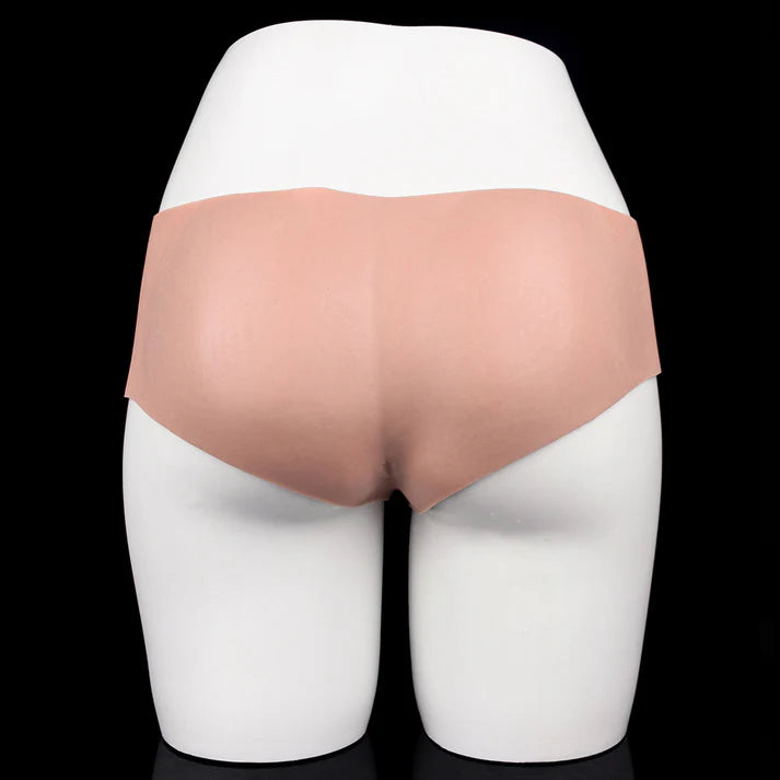 7.5 Inch Full Silicone Hollow Strap-On Penis Sleeve with Ultra Realistic Soft Skin and Flexible Waist Fit