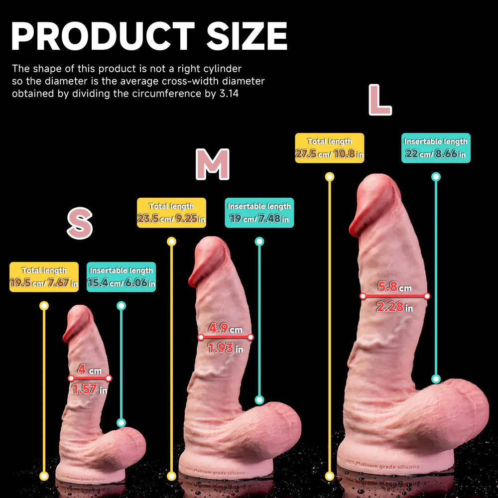 Jorik: 8.66″ x 2.3″ Ultra Lifelike Liquid Silicone Big Dildo