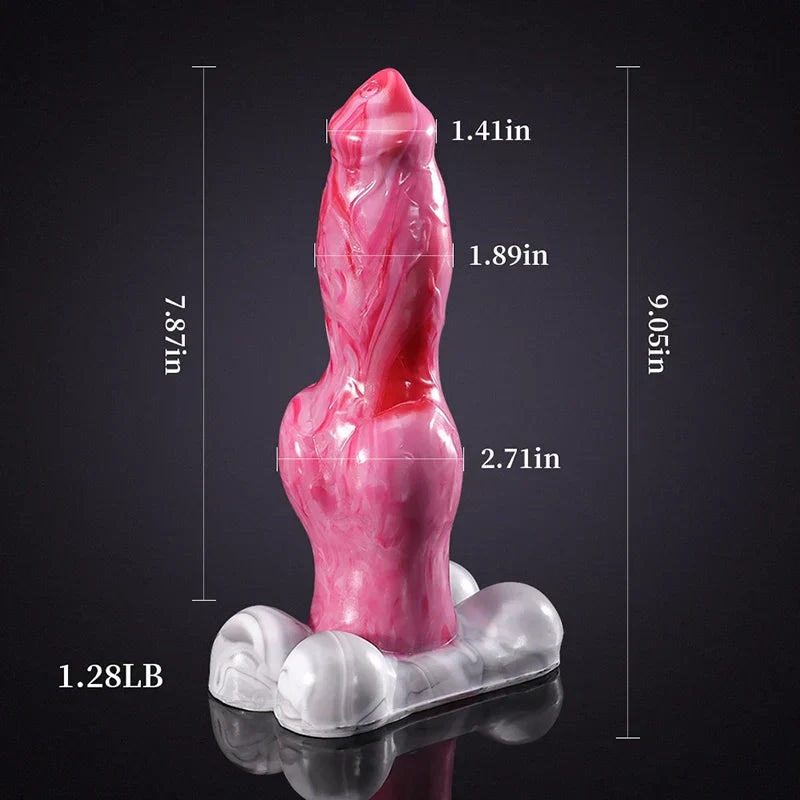 9.05Inch Silicone Dog Dildo With Realistic Big Knot