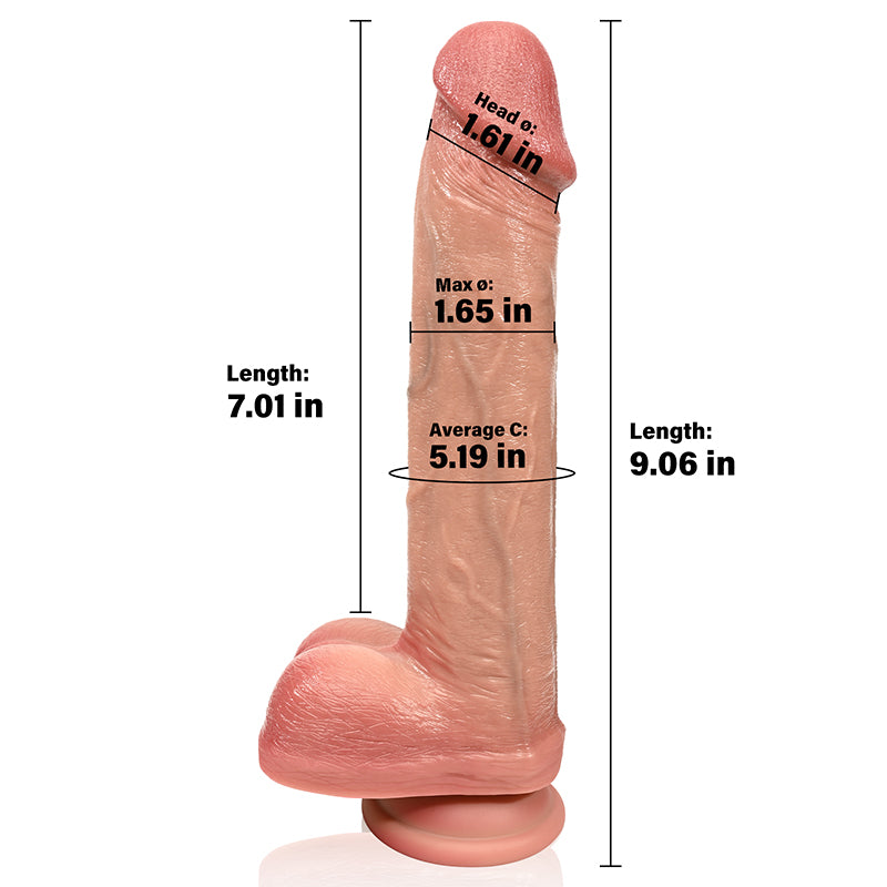 Michael: 9.1" x 1.6" Realistic Soft Flesh Like Dildo