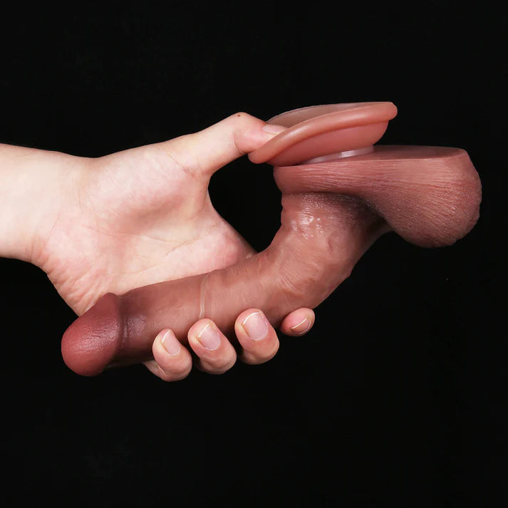9" x 2" Dual-Layer Liquid Silicone Suction Cup Dildo