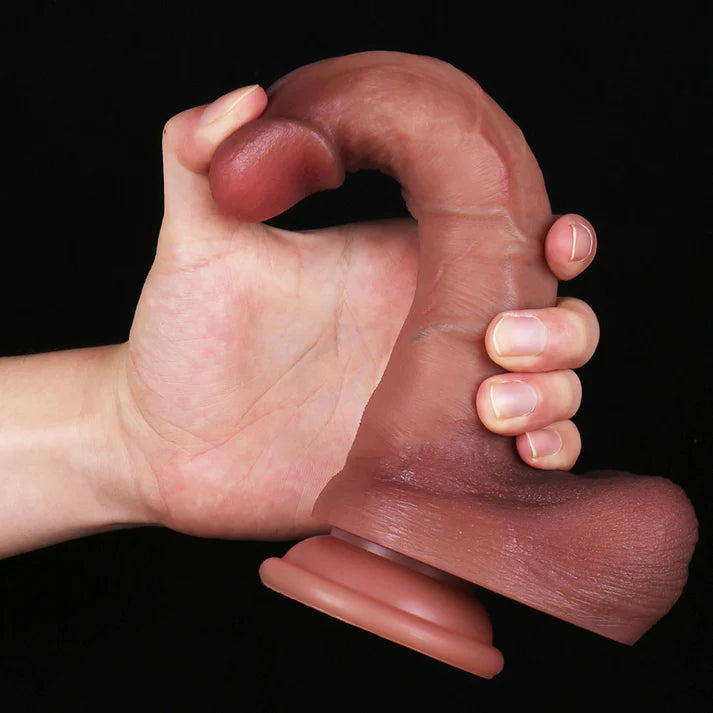 9" x 2" Dual-Layer Liquid Silicone Suction Cup Dildo