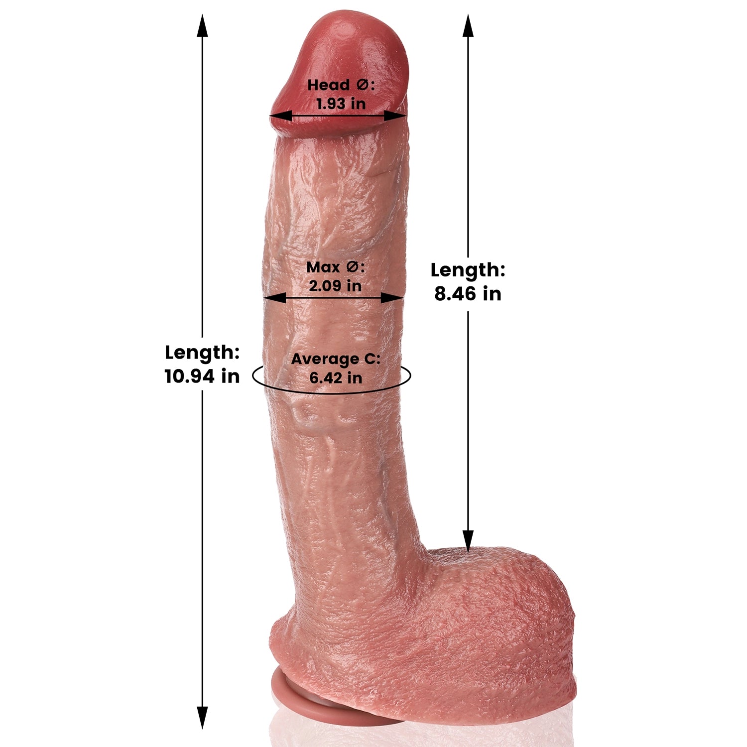 Adam：11" * 2" Flesh Soft Skin Most Realistic Thick Dildo Best For Women