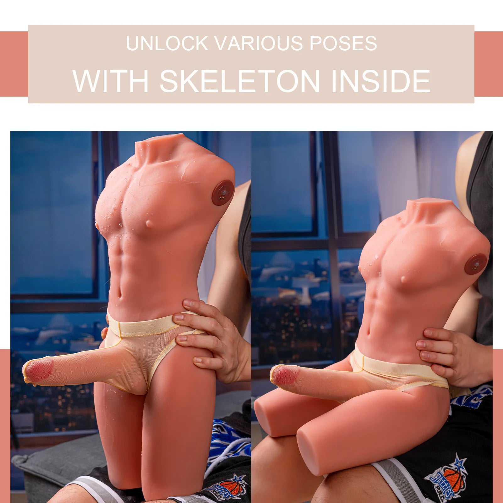 Axel：17.6lb Mal Sexdoll Torso for Gay Couples Flexible