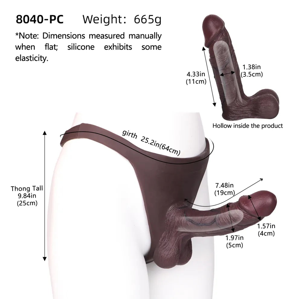 Black Penis Sleeve - Strap On Dildo for Men & Couple