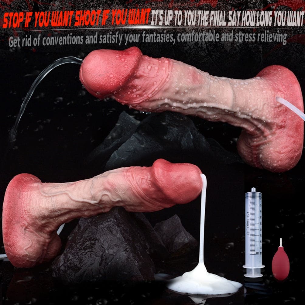 Brian: 9.33" x 2" Realistic Squirting Bareskin Dildo
