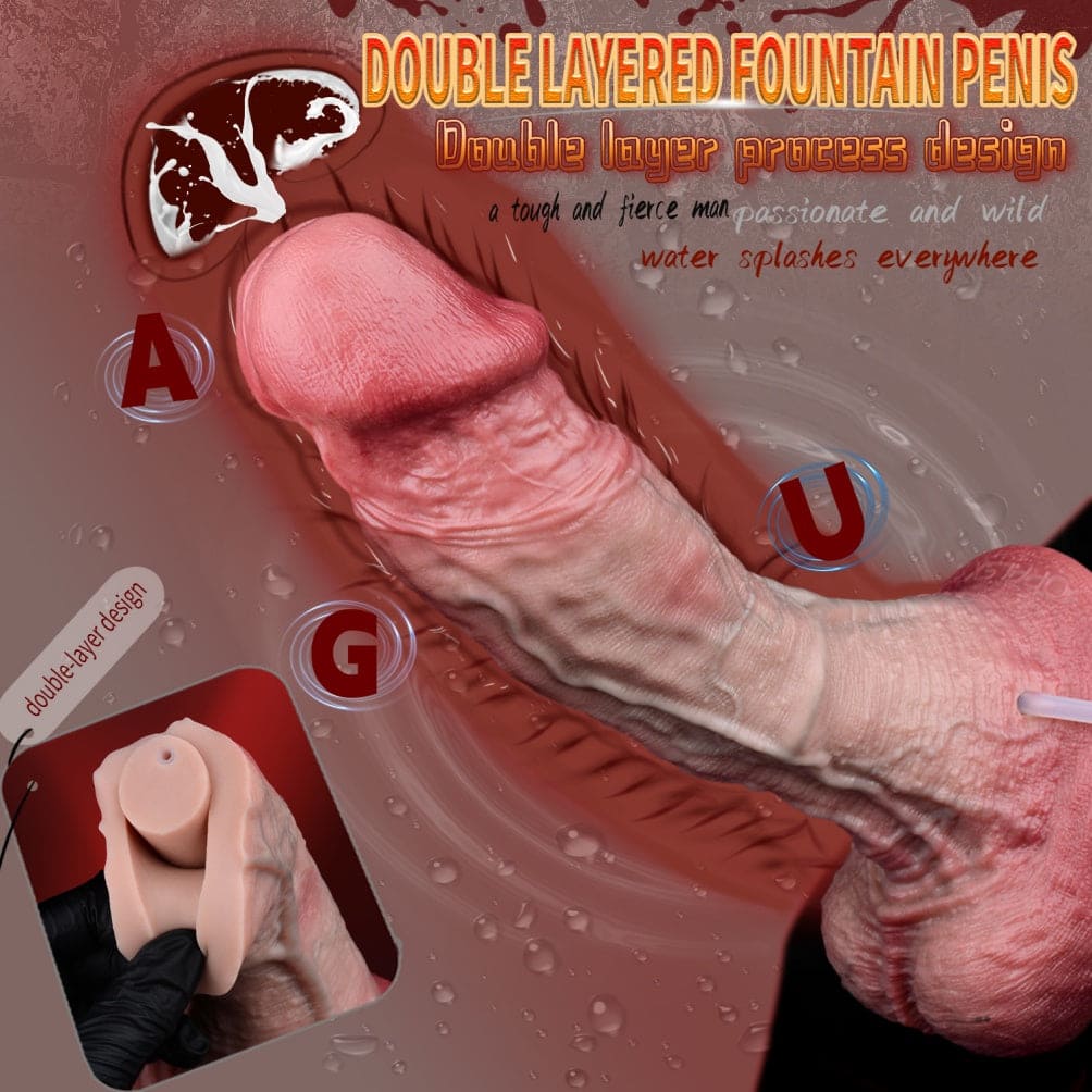 Brian: 9.33" x 2" Realistic Squirting Bareskin Dildo