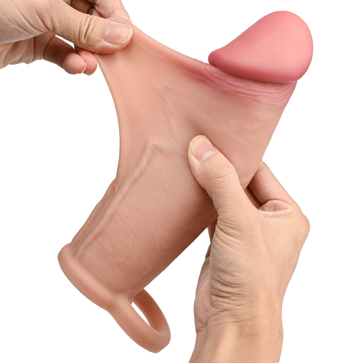 Corona： 9” x 2.36” Sliding Skin Realistic Big Cock Sleeve