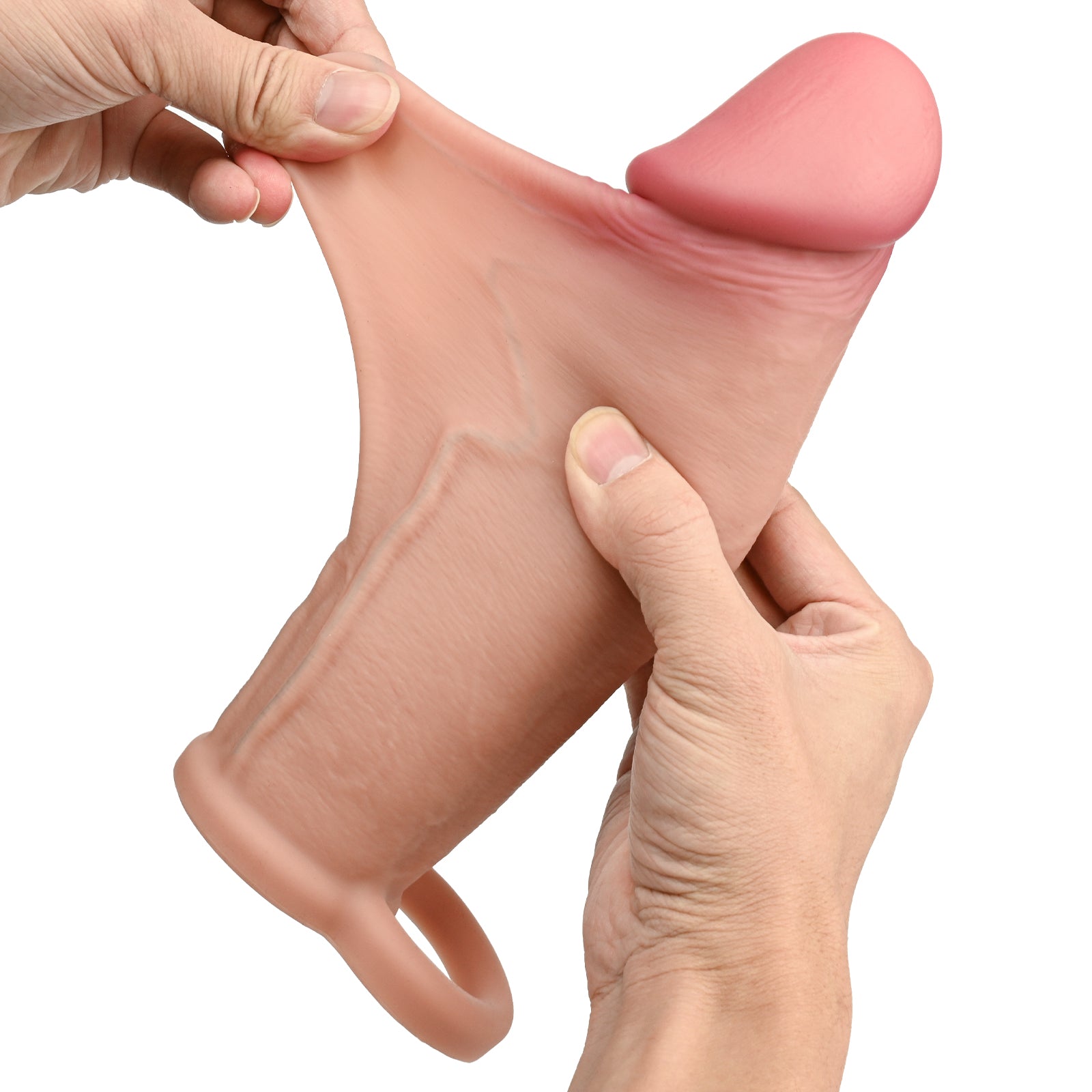 Corona： 9” x 2.36” Sliding Skin Realistic Big Cock Sleeve