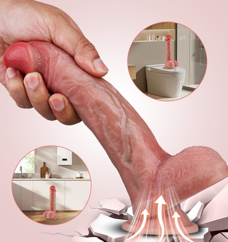 Craig : 8.46" x 1.57"  Thrusting/Swinging 10-Speed Vibration Heating Function Realistic Dildo