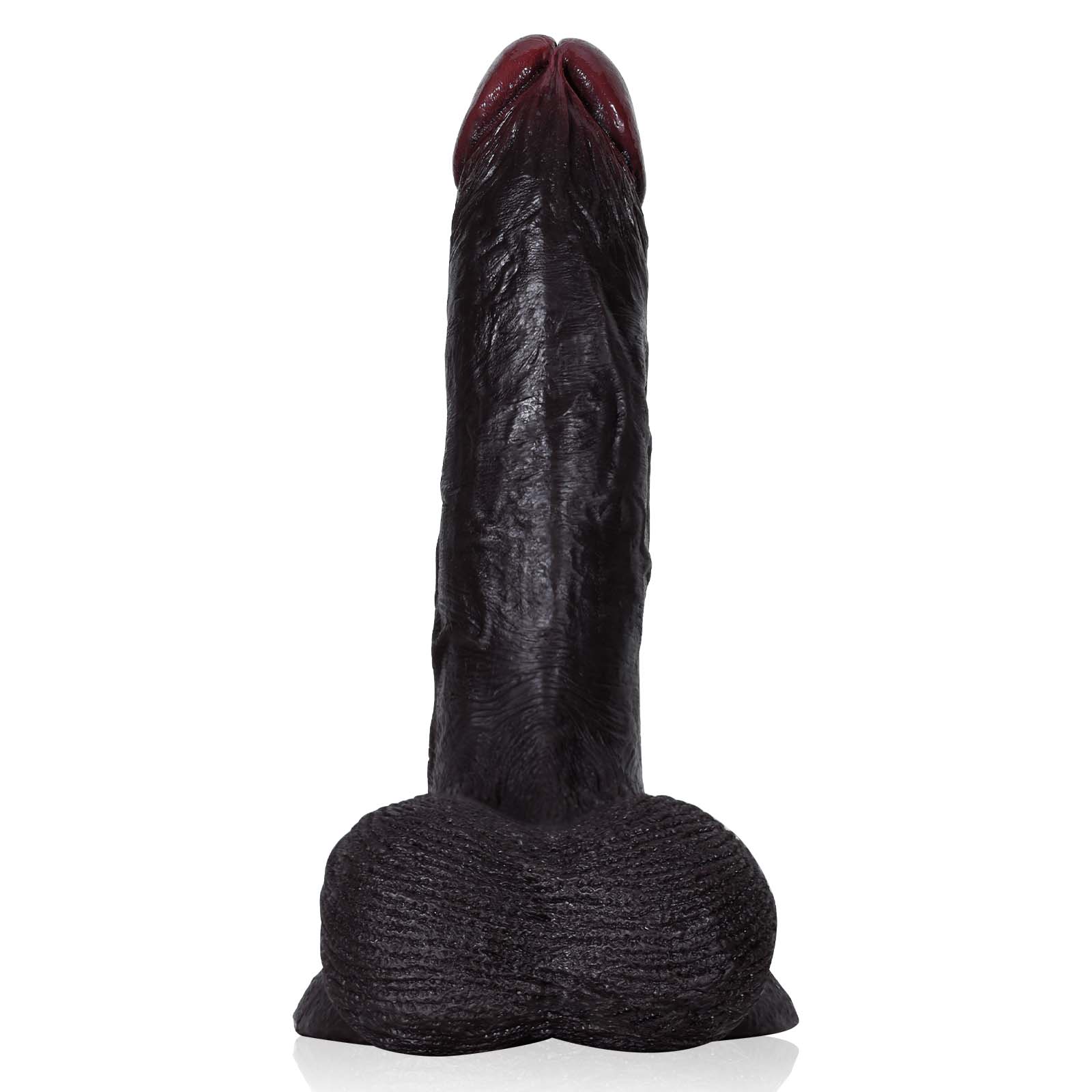 Falko : 7.6" x 1.7" Black Realistic Dildo With Moving Balls