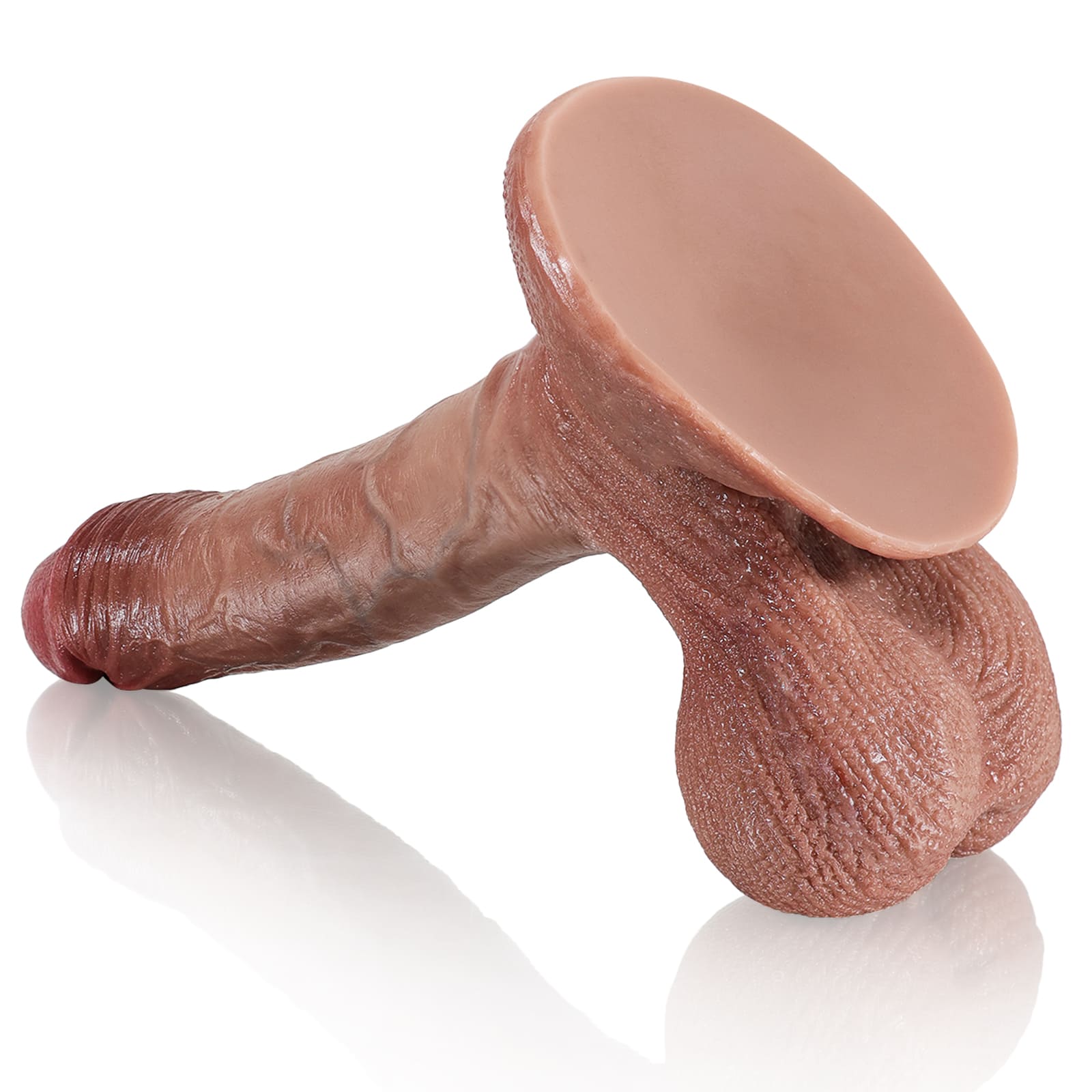 Farid ：9.64" x 1.9" Lifelike Silicone Dildo with Sliding Balls