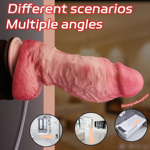George : 8.2" x 2.6" Silicone Flesh Real Feel Squirt Simulated Dildo