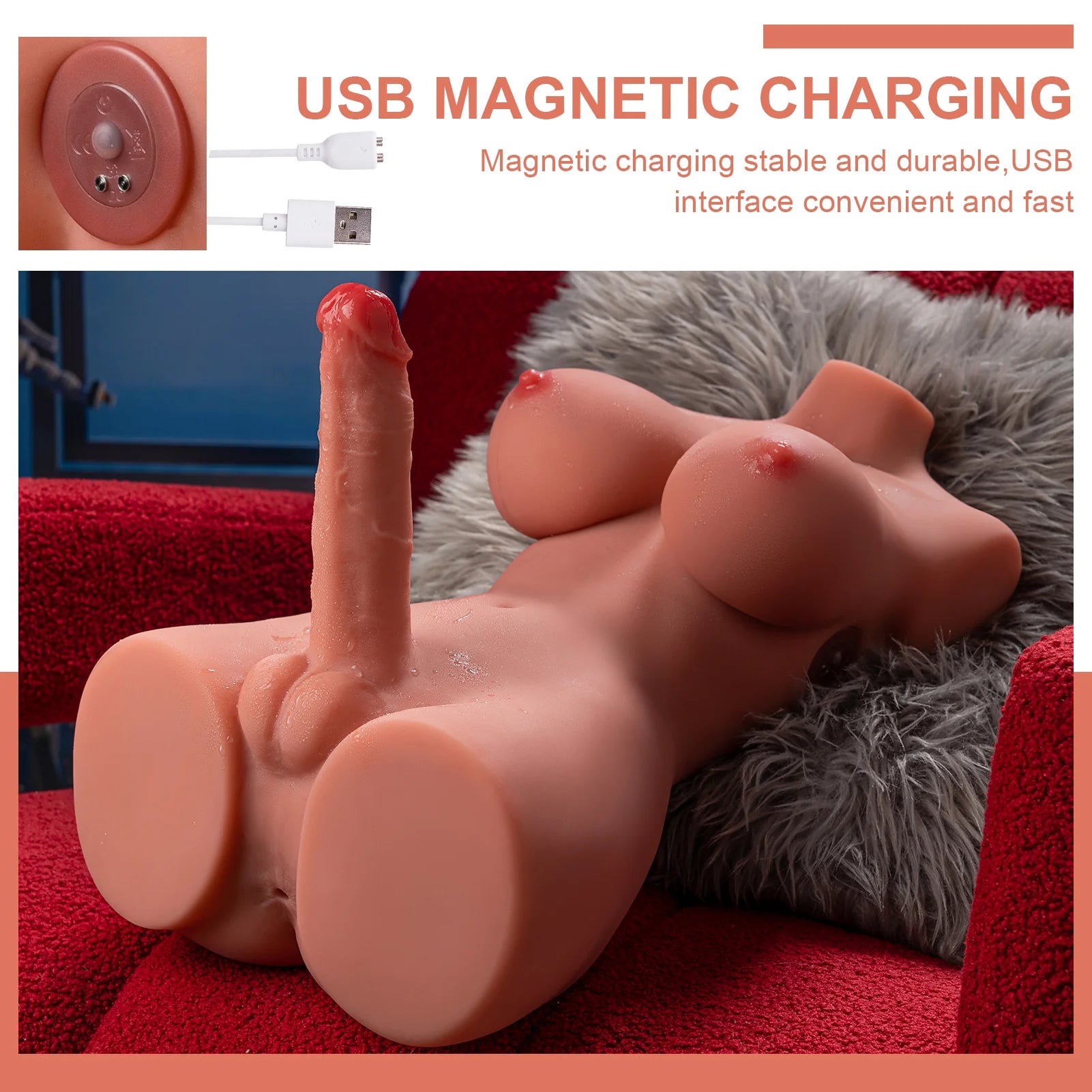 Gohya: 21.49lb Shemale Sex Doll with Thrusting Dildo
