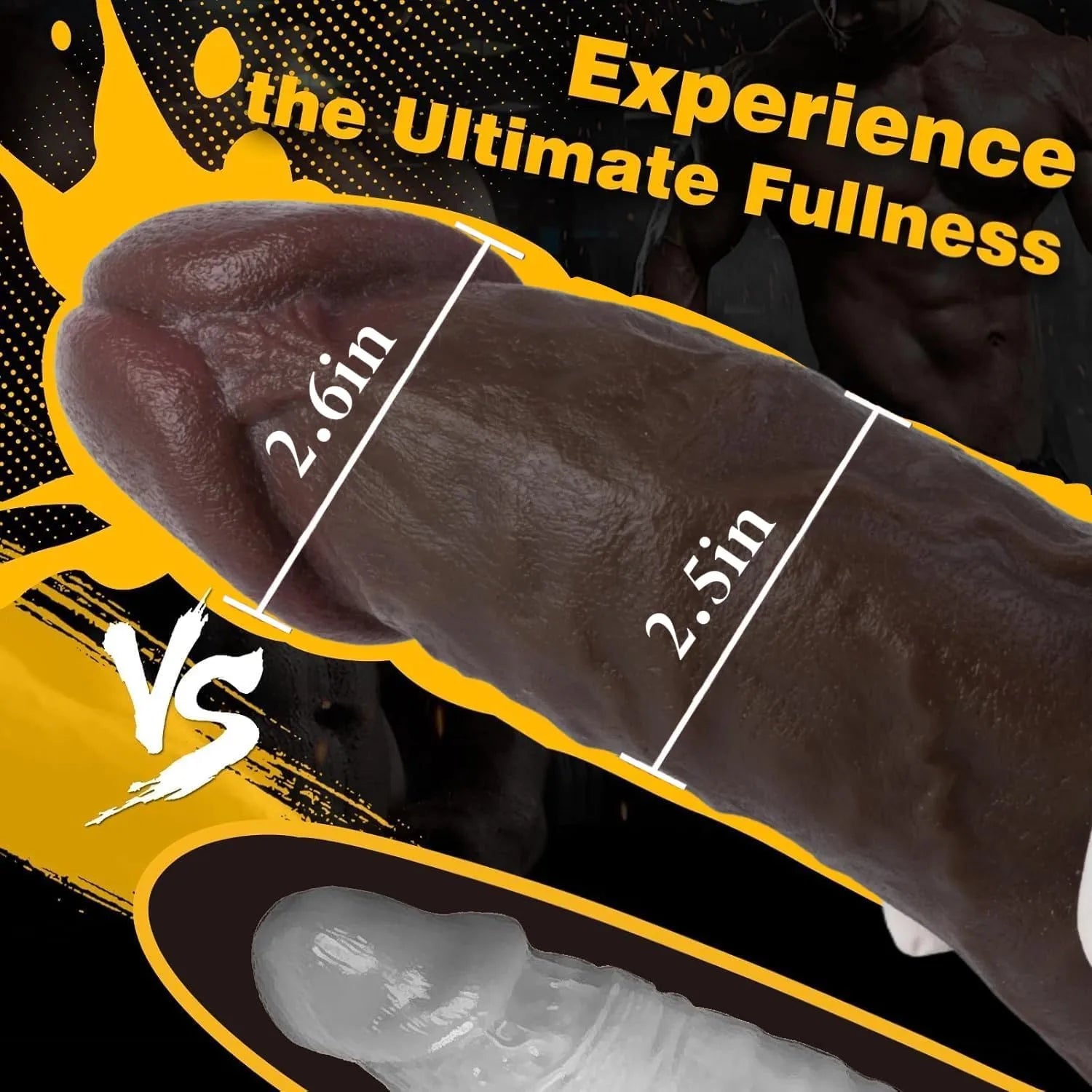 Henry：12.5" x 2.6" Huge Thick XXL BBC Dildo