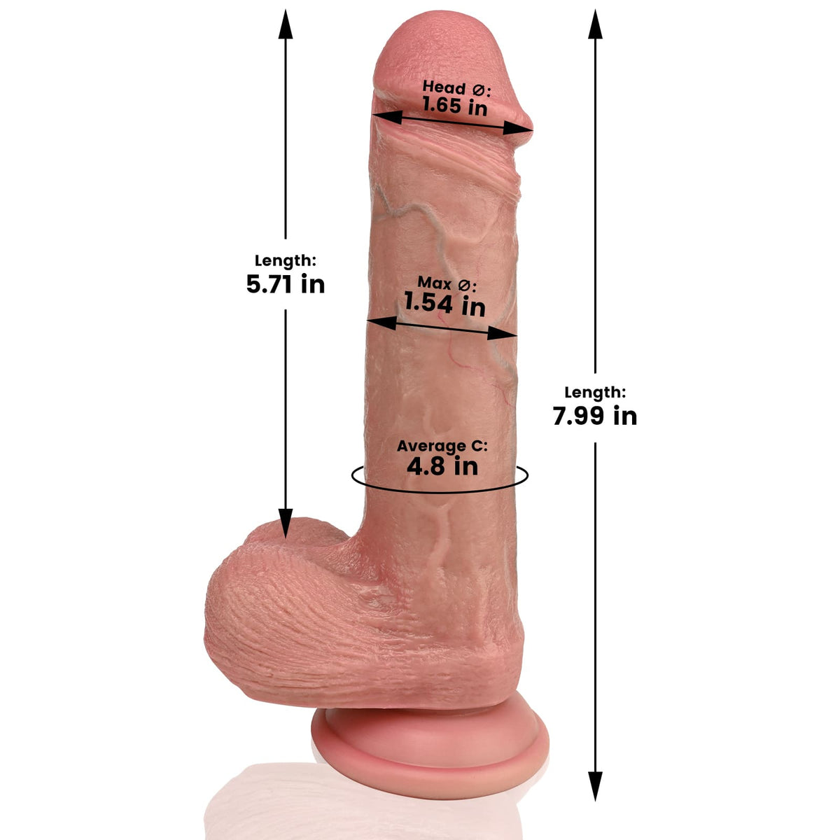 Hunter  7.9 x 1.5 Softes Flesh Like Dildo Small Realistic Dildos
