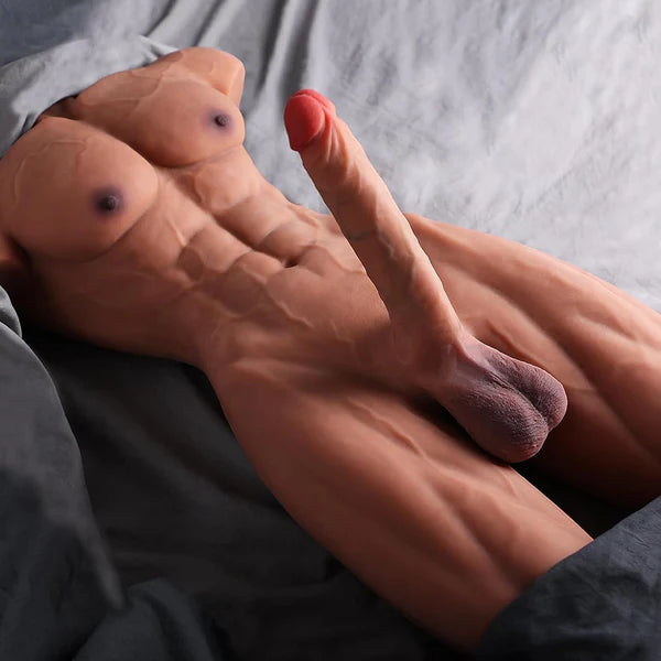 Jameson: 35LB Large Size Strong Male Torso with 8.5″ Realistic Dildo