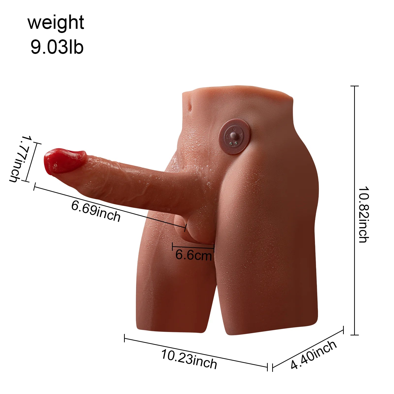 John: 9.03lb Thrusting Vibrating Unisex Male Sex Torso