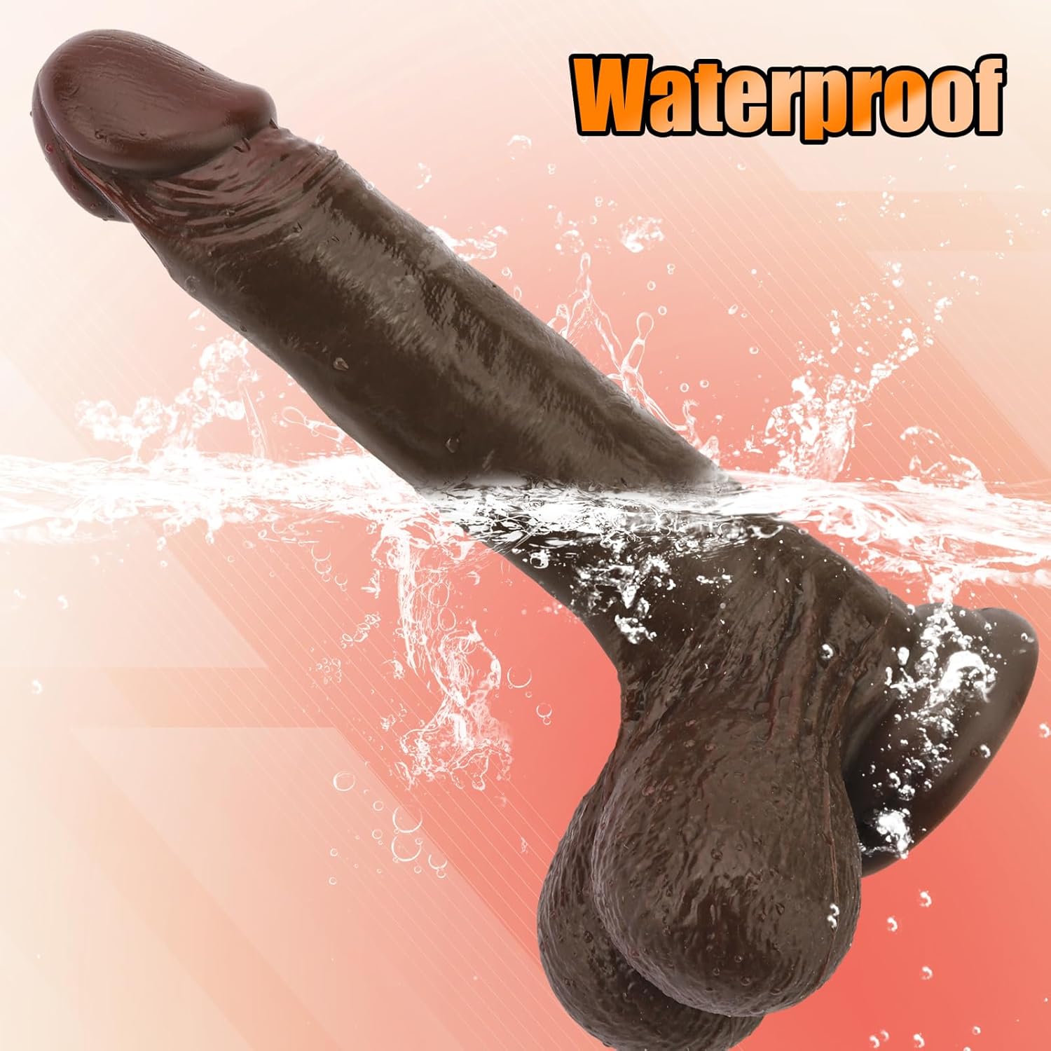 Kevin ：9.5" x 1.6" Large Sliding Skin BBC Dildo with Large Swing Ball