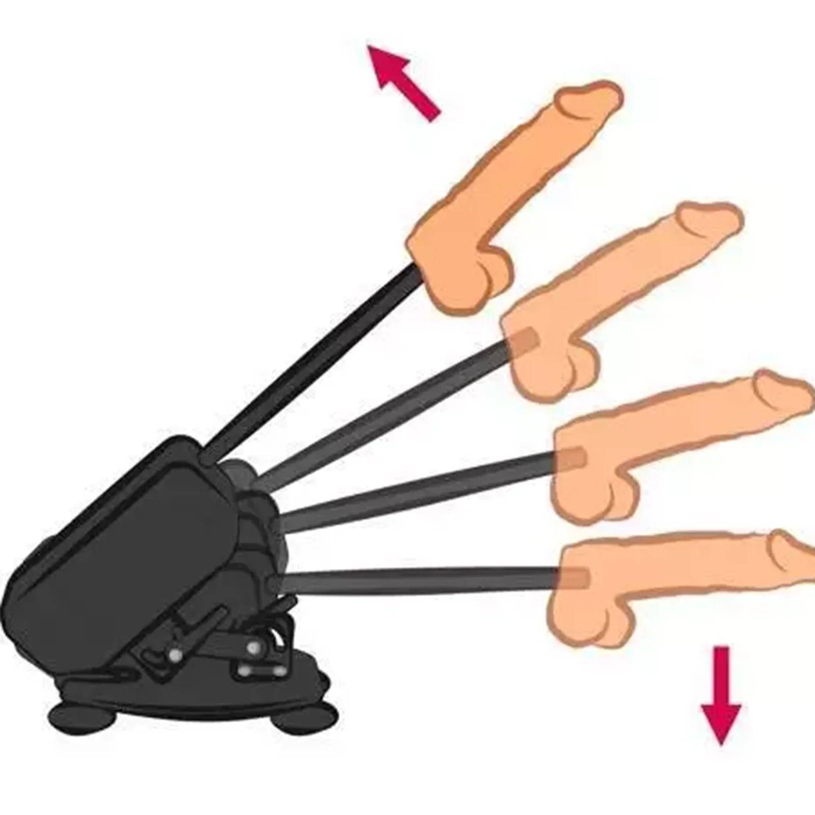 La VAC-U-LOCK Compact Thrusting Sex Machine, 48W Motor, 5 Strokes/Sec, Wireless Remote