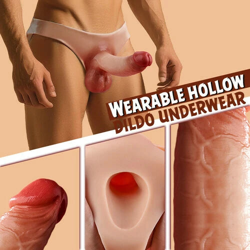 Marcel：7.5" x 2.1" Strap-on Dildo Silicone Wearable Hollow Dildos Panties