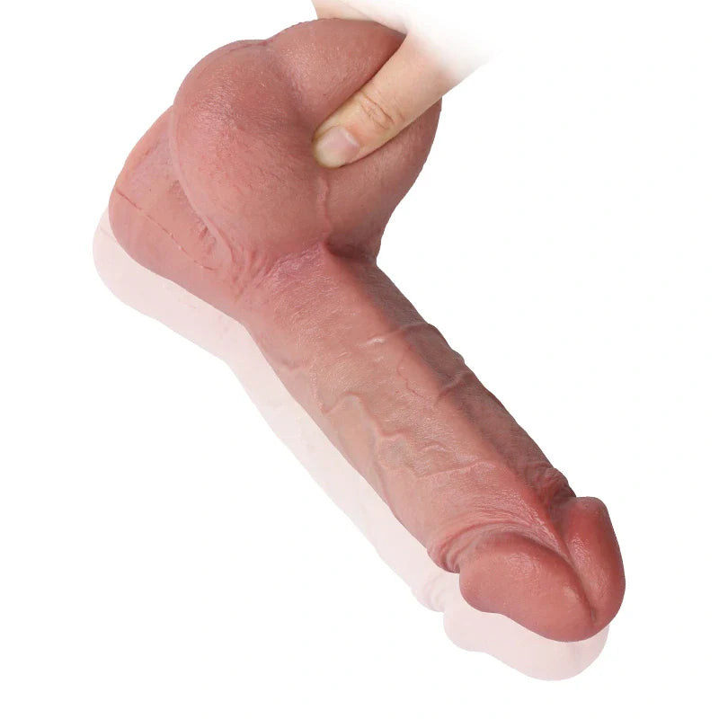 Mason ：7.3" x 2" Realistic Soft Dildo With Swinging Balls