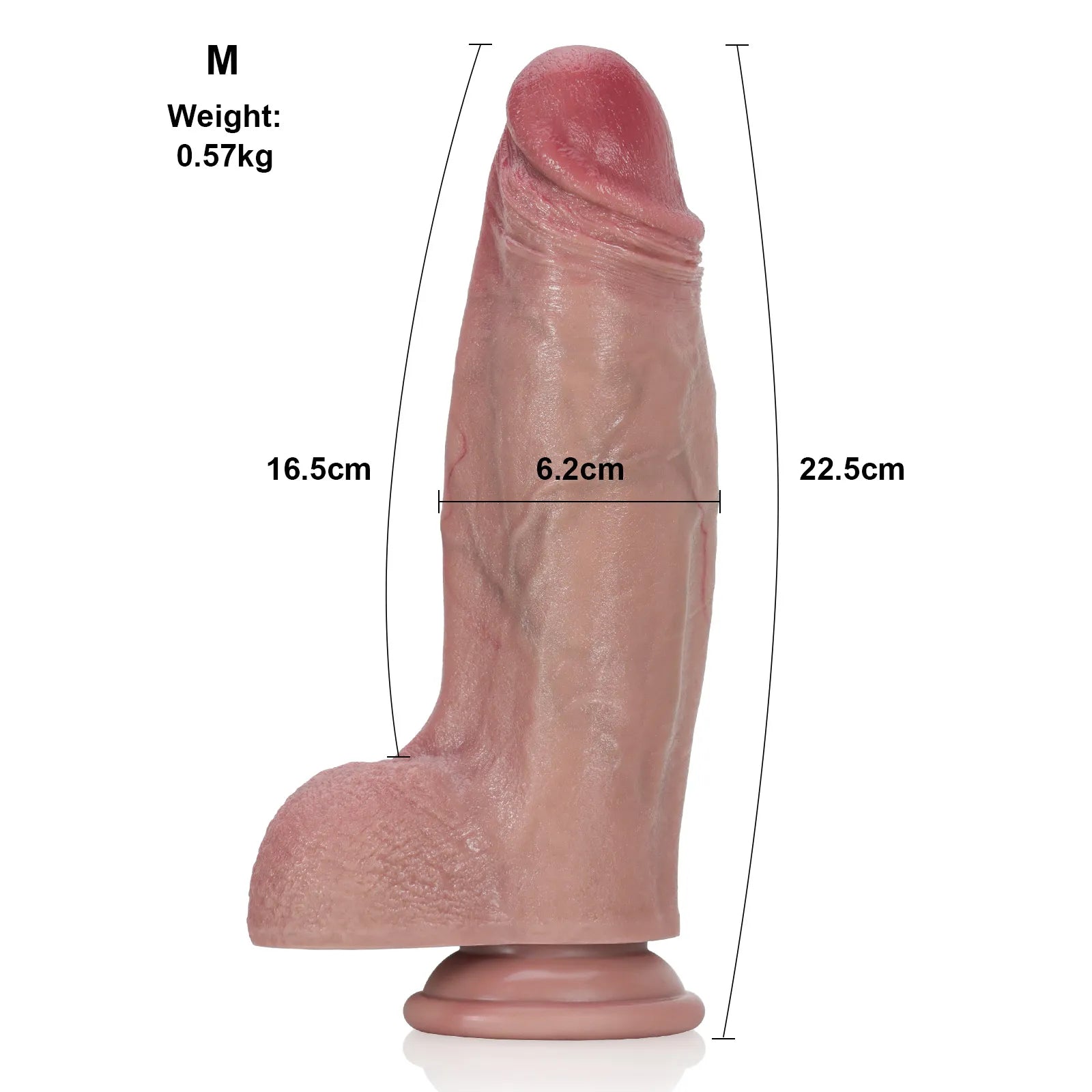 Nixon: 9.9" x 2.6" Thick Huge Flesh Realistic Dildo