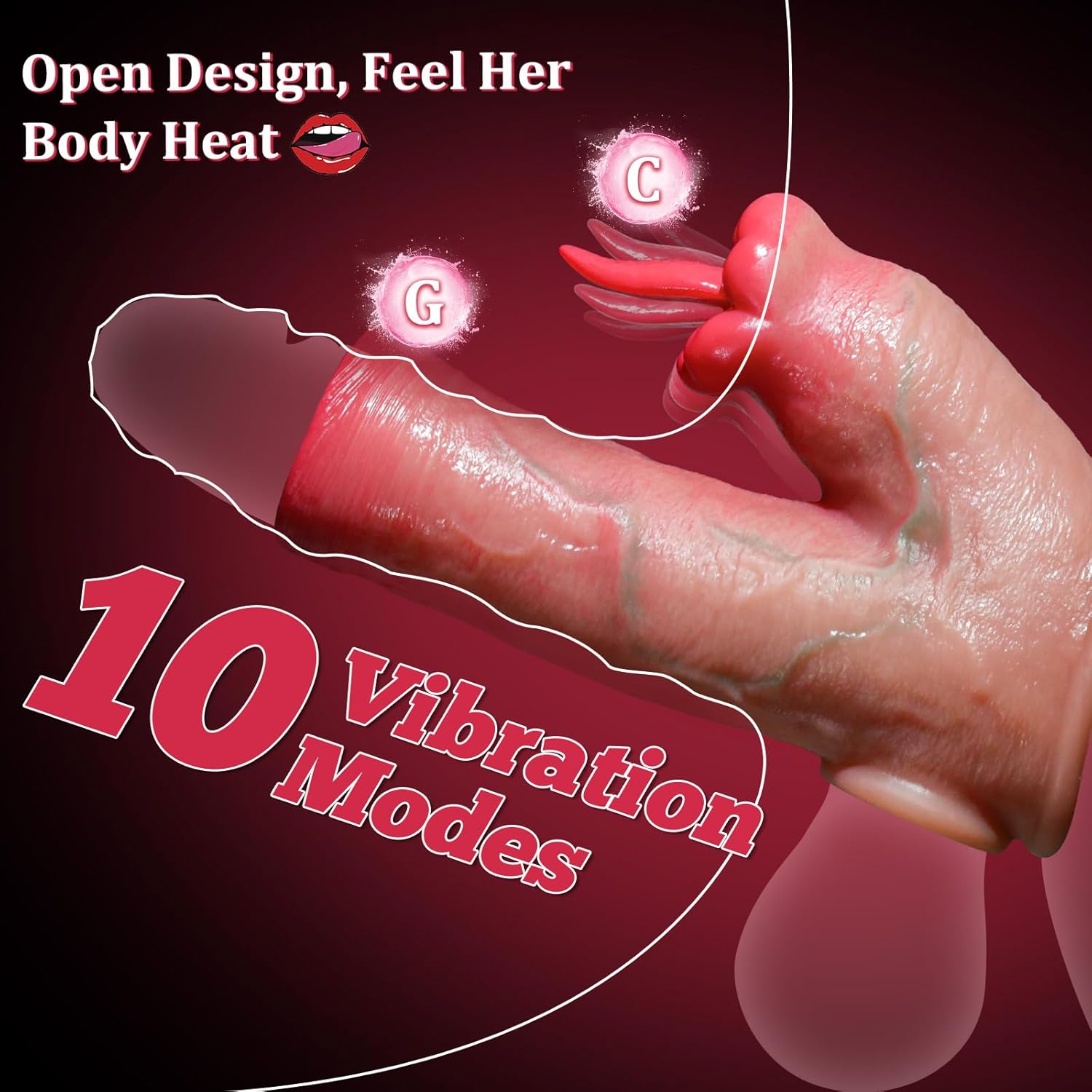 Penis Sleeve Vibrator Cock Ring with Clitoral Stimulator