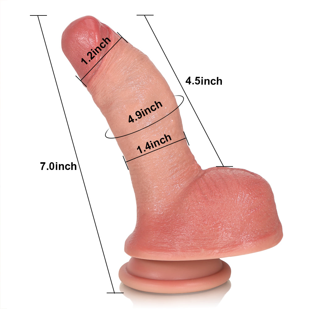 Revor: 5.7" x 1.4"  Lifelike Vein Dildo G-Spot Dildo