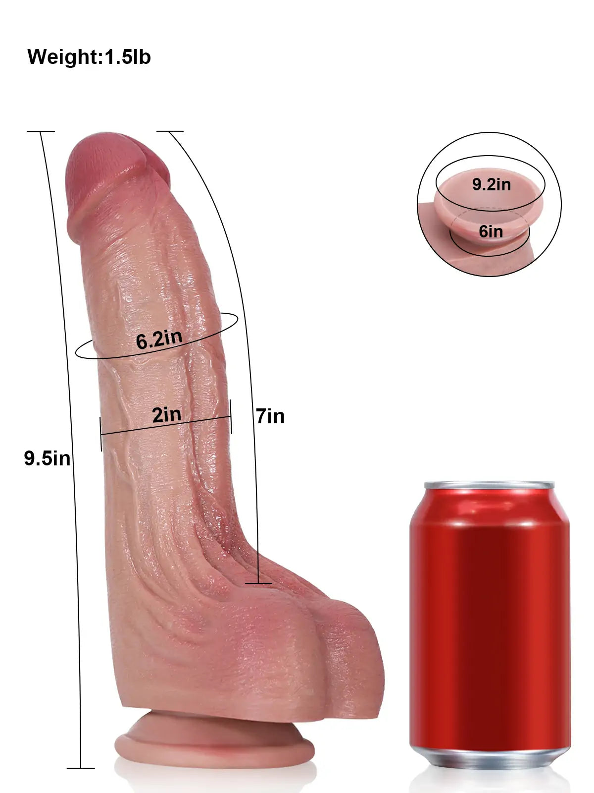 Luke: 9.5″ x 1.7″ Softes Flesh Small Realistic Dildos