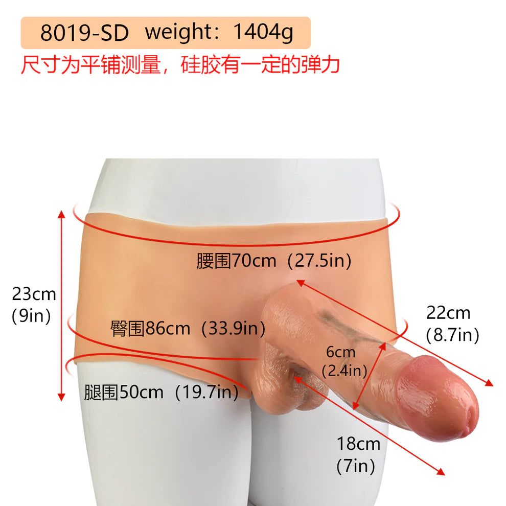 Victor ：Strapon Big Realistic Dildo Underwear Pants - Silicone Lifelike Penis Sex Toys for Women Lesbian