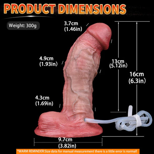 Walker : 7.36" x 1.89" Dual Density Squirt Realistic Dildo with Suction Cup