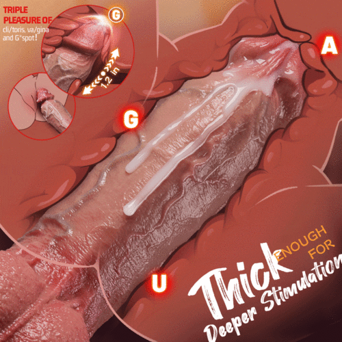 Zoe: 10.8‘’ x 2.32‘’ Thick Thrusting Dildo with Hand-Painted Veins & True-to-Life Skin Texture