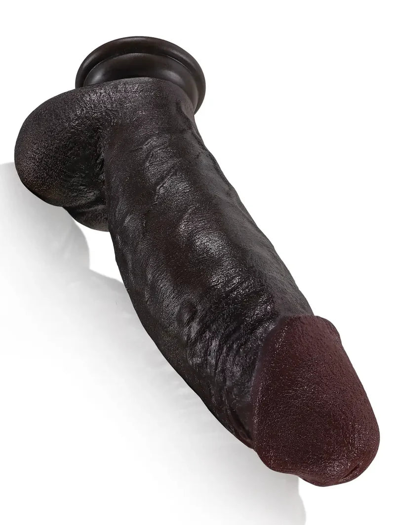 Jayden: 12" x 2.36" Soft Realistic BBC Dildo with Flexible Metal Core
