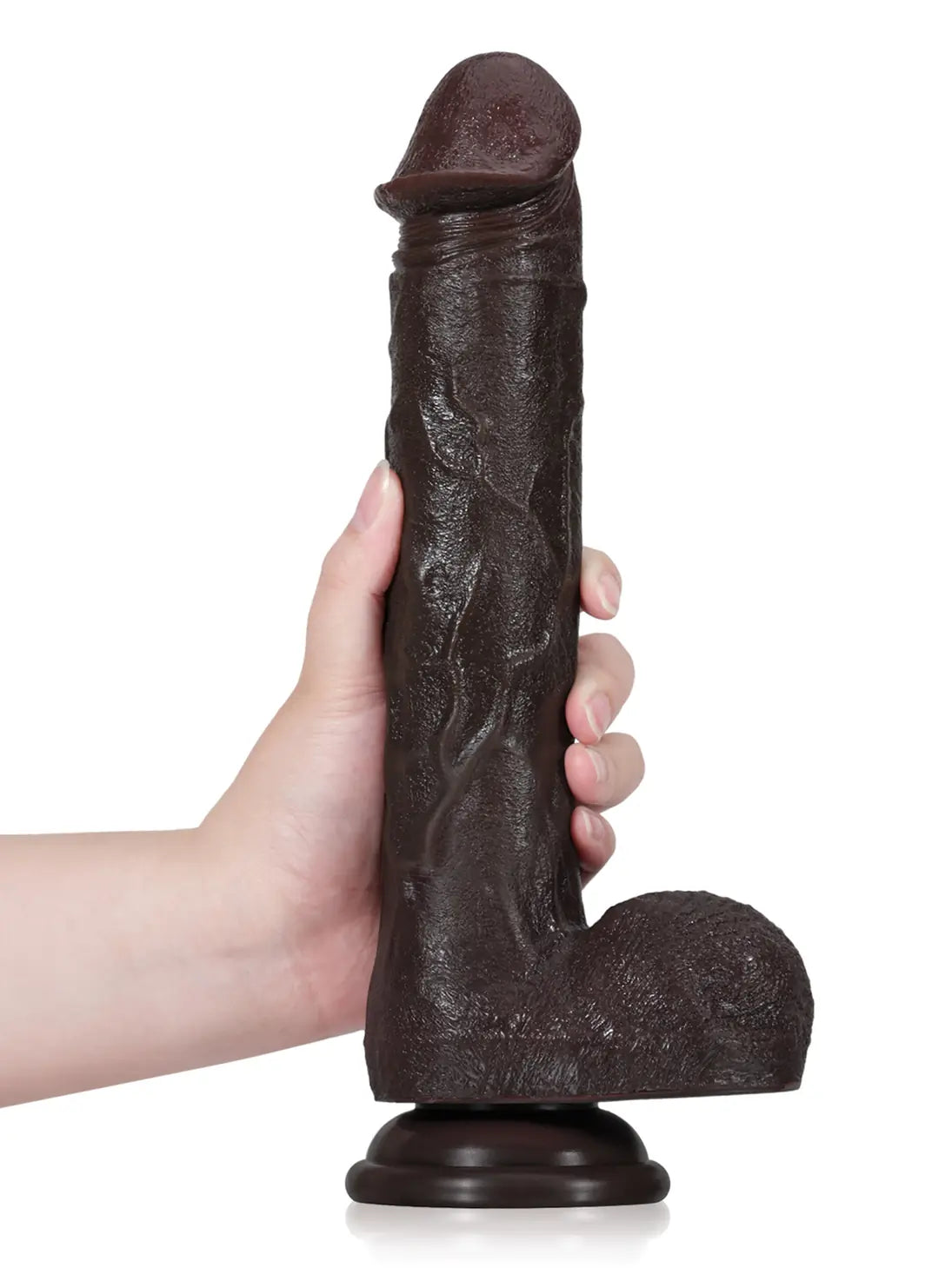 11" x 1.9" Black Big Vibrating Thrusting Dildo 7 Thrusting & 3 Vibrating